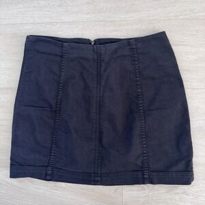 Free People Black Mini Skirt Stretch Fitted Y2K Size 6